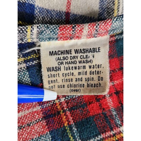 Vtg Pendleton 60s Country Traditionals Men Wool Flannel Plaid Button Up Shirt M - Picture 5 of 10